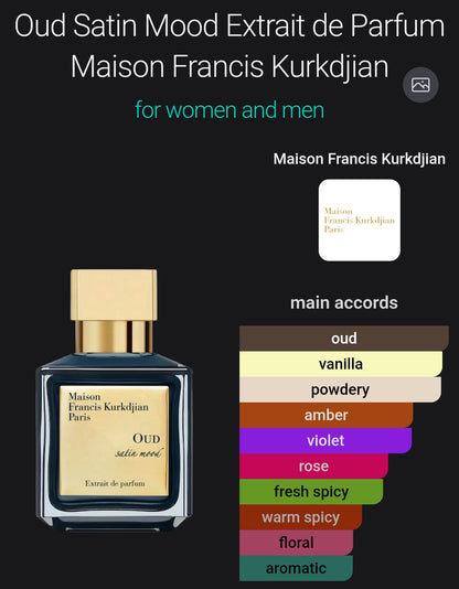 Maison Francis Kurkdjian Oud Satin Mood Extrait