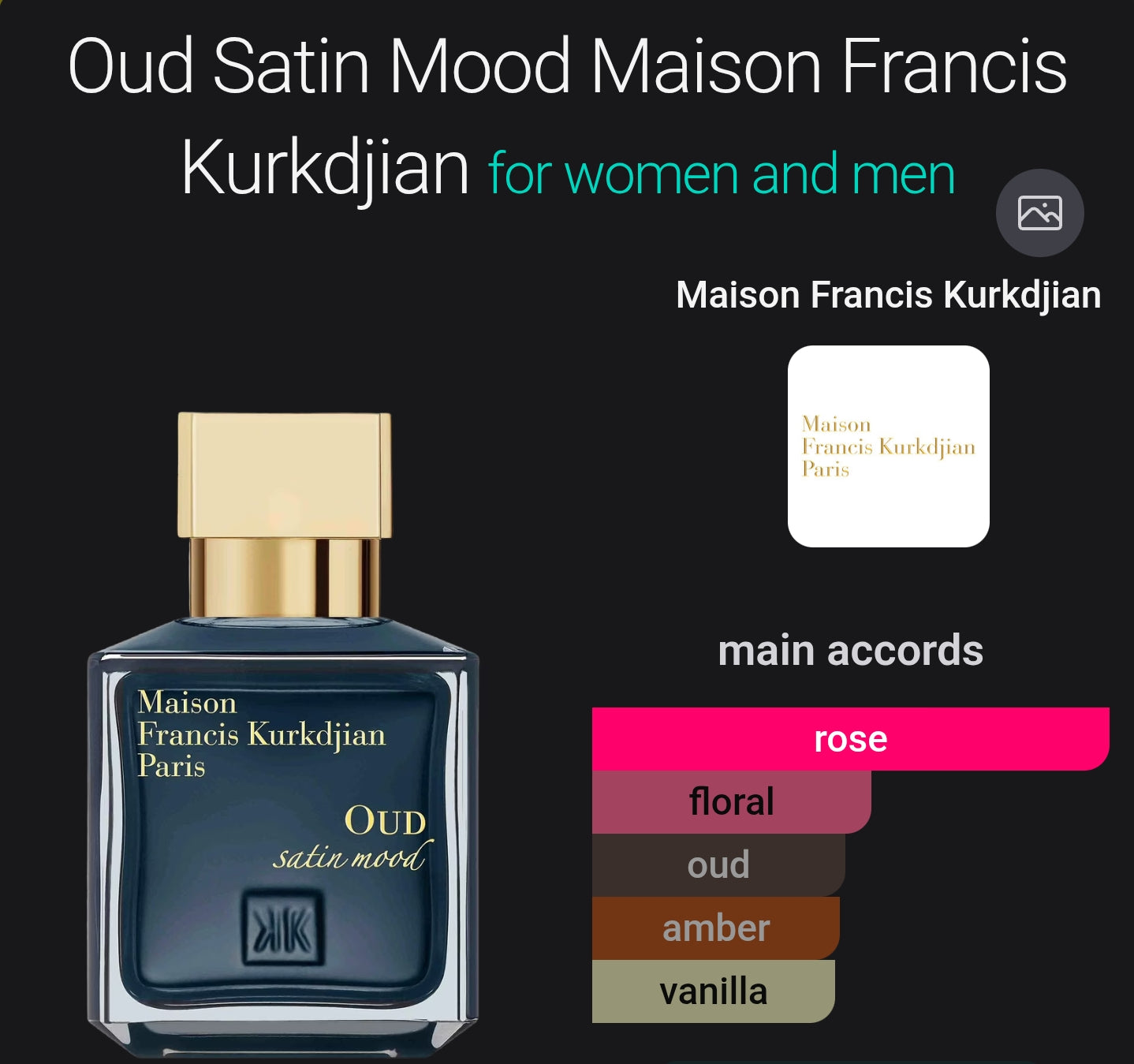 Maison Francis Kurkdjian Oud Satin Mood